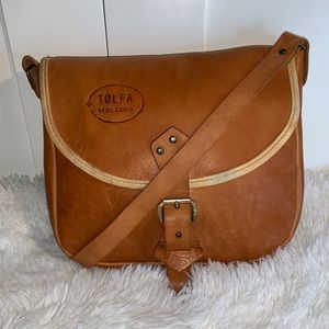 Vintage Tolfa - Vero Cuoio Saddle Bag Crossbody